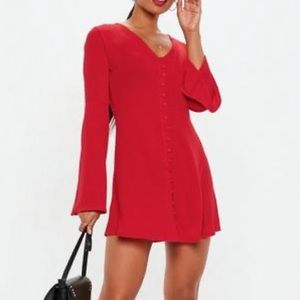 Red Flare Skater Dress Size 0